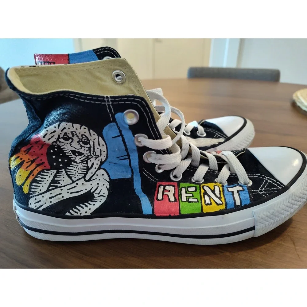 Converse Chuck Taylor High Top Custom Broadway Musical Hand Painted‎ Shoes Black